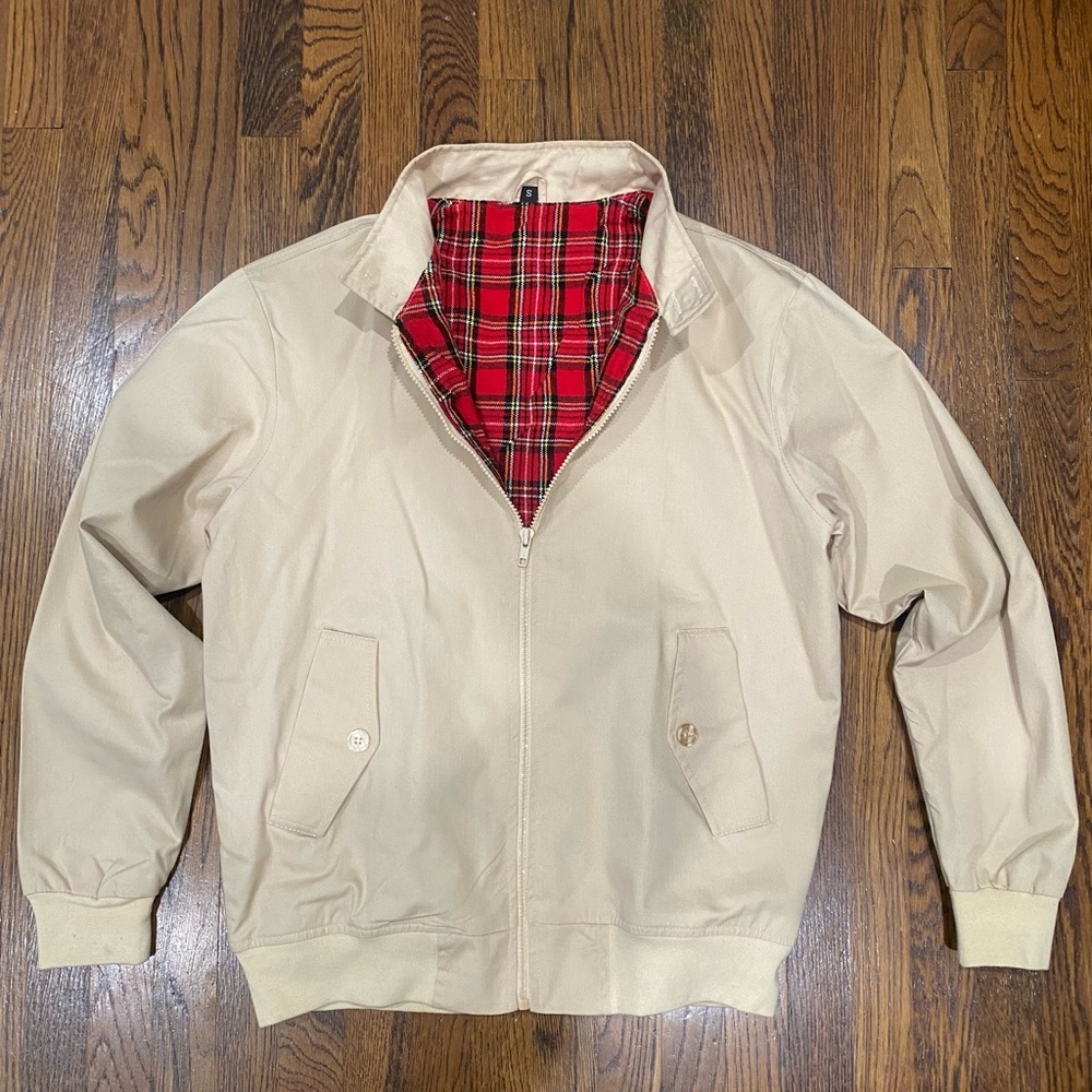 Cream Beige Harrington Jacket size small